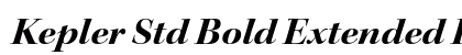 Kepler Std Bold Extended Italic Display Preview