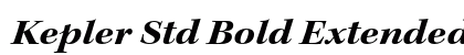 Kepler Std Bold Extended Italic Subhead Preview