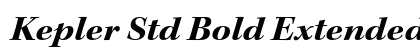 Kepler Std Bold Extended Italic Subhead Preview