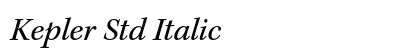 Kepler Std Italic preview