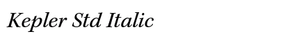 Kepler Std Italic preview