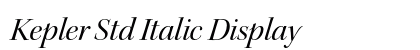 Kepler Std Italic Display preview