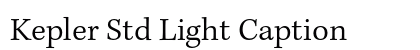 Kepler Std Light Caption preview