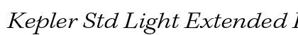 Kepler Std Light Extended Italic Preview
