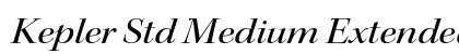 Kepler Std Medium Extended Italic Display Preview