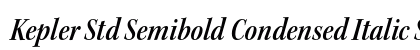Kepler Std Semibold Condensed Italic Subhead Preview