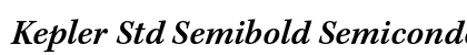 Kepler Std Semibold Semicondensed Italic Caption Preview
