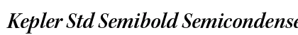 Kepler Std Semibold Semicondensed Italic Subhead Preview