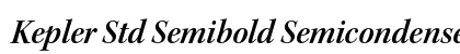 Kepler Std Semibold Semicondensed Italic Subhead Preview