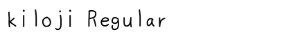 kiloji Regular preview