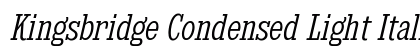 Kingsbridge Condensed Light Italic Preview