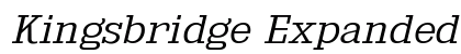 Kingsbridge Expanded Light Italic Preview
