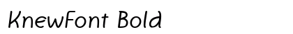 KnewFont Bold preview