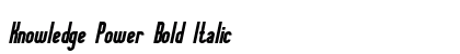 Knowledge Power Bold Italic Preview