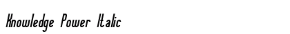 Knowledge Power Italic Preview