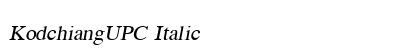 KodchiangUPC Italic Preview