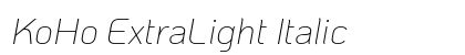 KoHo ExtraLight Italic Preview