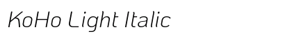 KoHo Light Italic Preview