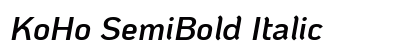 KoHo SemiBold Italic Preview