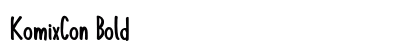 KomixCon Bold preview