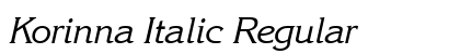 Korinna Italic Regular Preview