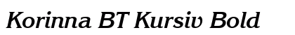 Korinna BT Kursiv Bold Preview
