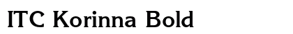 ITC Korinna Bold preview