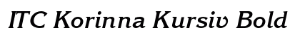 ITC Korinna Kursiv Bold Preview