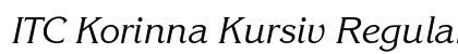 ITC Korinna Kursiv Regular Preview