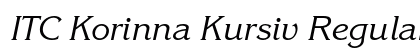 ITC Korinna Kursiv Regular Preview