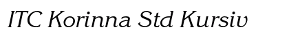 ITC Korinna Std Kursiv Preview