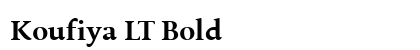Koufiya LT Bold preview