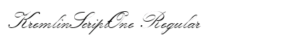 KremlinScriptOne Regular preview