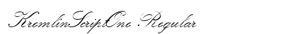 KremlinScriptOne Regular preview