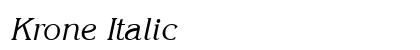 Krone Italic Preview