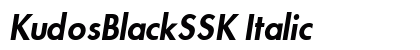 KudosBlackSSK Italic Preview