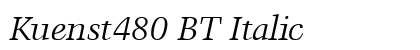 Kuenst480 BT Italic Preview