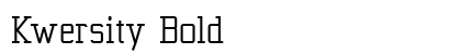 Kwersity Bold preview