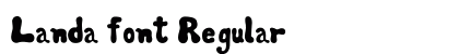 Landa font Regular preview