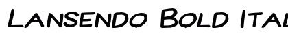 Lansendo Bold Italic Preview
