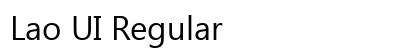 Lao UI Regular Font
