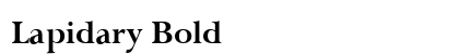 Lapidary Bold Font