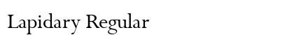 Lapidary Regular Font