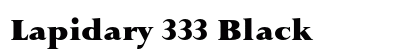 Lapidary 333 Black Font
