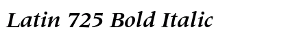 Latin 725 Bold Italic Preview
