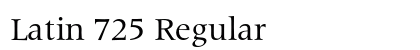 Latin 725 Regular Preview