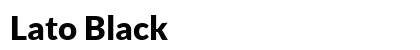 Lato Black preview