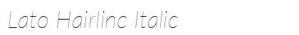 Lato Hairline Italic Preview