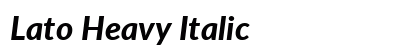 Lato Heavy Italic Preview