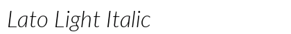 Lato Light Italic Preview
